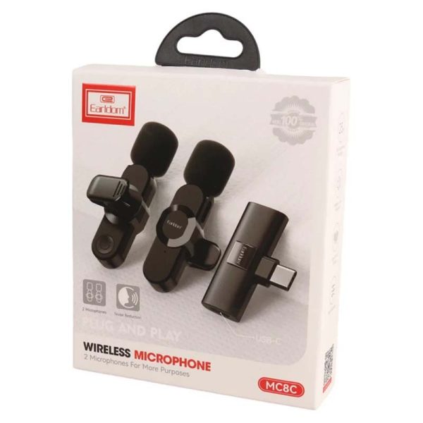 میکروفون یقه ای دوتایی وایرلس ارلدام مدل ET-MC8c