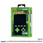 پاوربانک 10000 و کنسول بازی فوق نازک ریمکس Gamer 20W Ultra-thin Lanyard Cable Fast Charging Mobile Power 10000mAh Remax FCP-13